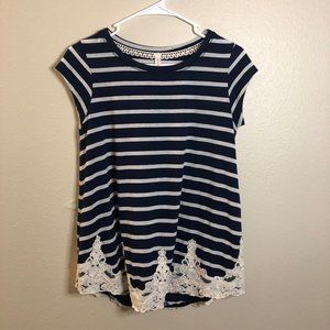 Navy/White Striped Shirt